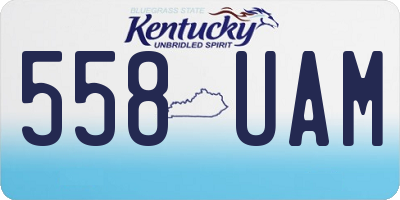 KY license plate 558UAM