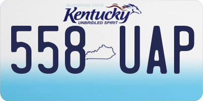 KY license plate 558UAP