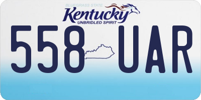 KY license plate 558UAR