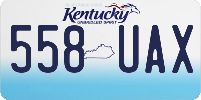 KY license plate 558UAX