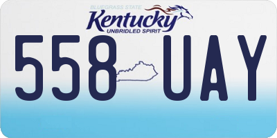 KY license plate 558UAY