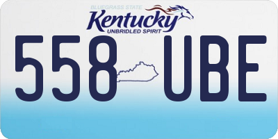 KY license plate 558UBE