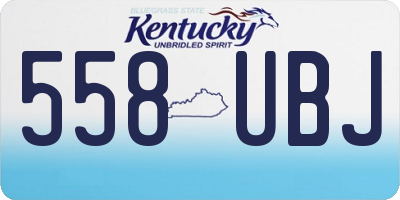 KY license plate 558UBJ