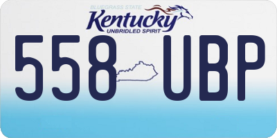 KY license plate 558UBP