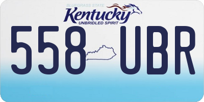 KY license plate 558UBR