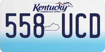 KY license plate 558UCD