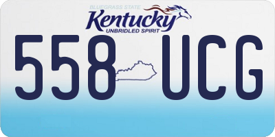 KY license plate 558UCG