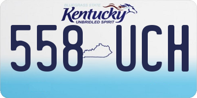 KY license plate 558UCH