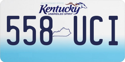 KY license plate 558UCI