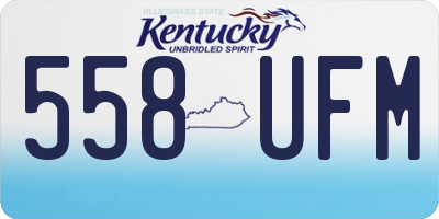 KY license plate 558UFM