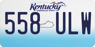 KY license plate 558ULW