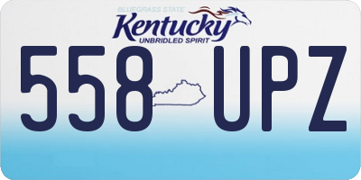 KY license plate 558UPZ