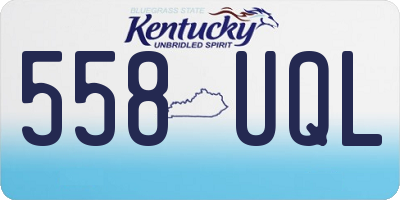 KY license plate 558UQL