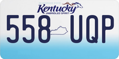 KY license plate 558UQP