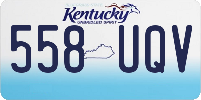 KY license plate 558UQV
