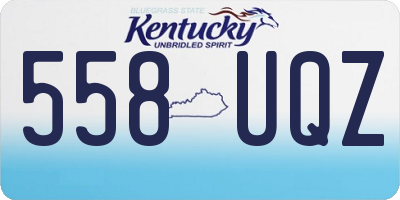 KY license plate 558UQZ