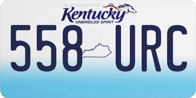KY license plate 558URC