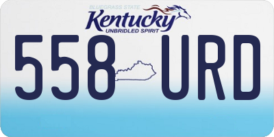 KY license plate 558URD