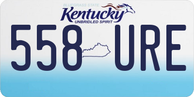 KY license plate 558URE