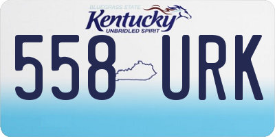 KY license plate 558URK