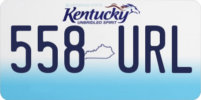 KY license plate 558URL