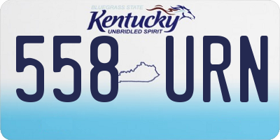 KY license plate 558URN
