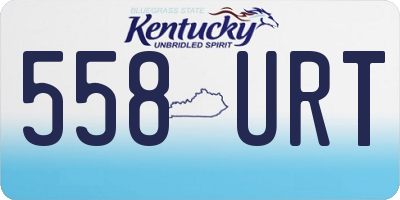 KY license plate 558URT