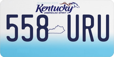 KY license plate 558URU