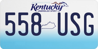 KY license plate 558USG