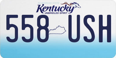 KY license plate 558USH