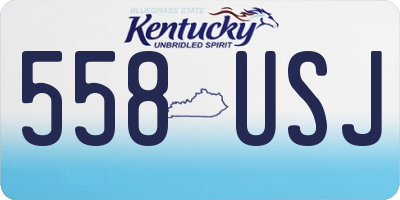 KY license plate 558USJ