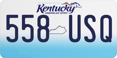 KY license plate 558USQ