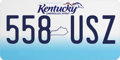 KY license plate 558USZ