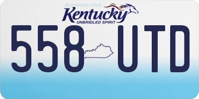 KY license plate 558UTD