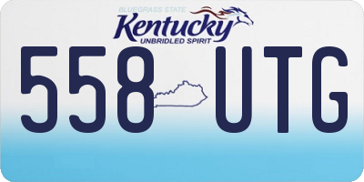 KY license plate 558UTG