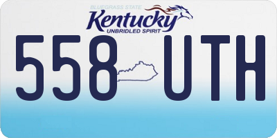 KY license plate 558UTH