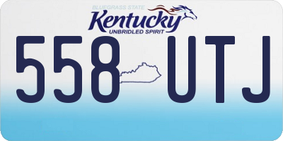 KY license plate 558UTJ