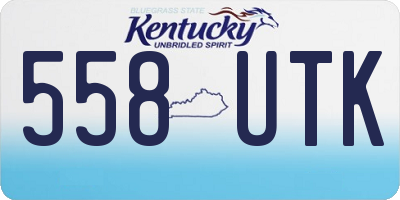KY license plate 558UTK