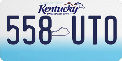 KY license plate 558UTO