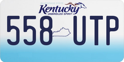 KY license plate 558UTP