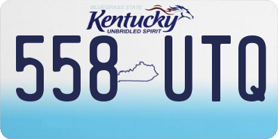 KY license plate 558UTQ