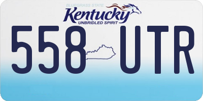 KY license plate 558UTR