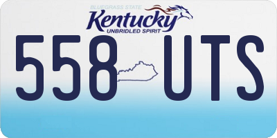 KY license plate 558UTS