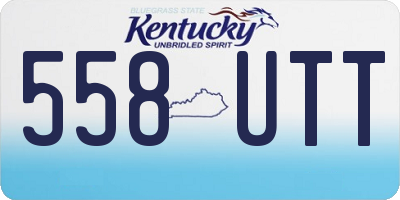 KY license plate 558UTT