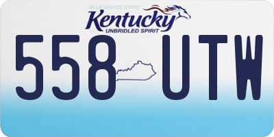 KY license plate 558UTW