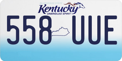 KY license plate 558UUE