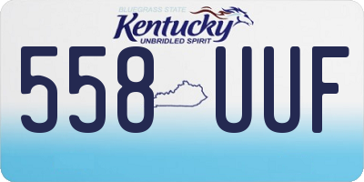 KY license plate 558UUF