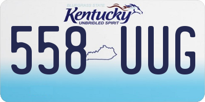 KY license plate 558UUG