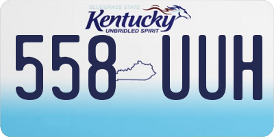 KY license plate 558UUH