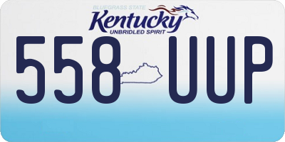 KY license plate 558UUP